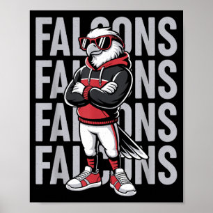 Retro Falcon Gift For Men Women Boys Girls Kids Poster