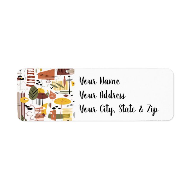 Retro Fall A Go-Go Return Address Label (Front)