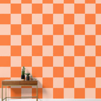 Retro Fall Autumn Orange Tartan Plaid