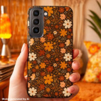 Retro Fall Floral Pattern – Boho Autumn Flowers