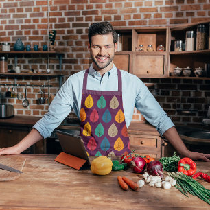 Retro Fall Leaves Apron