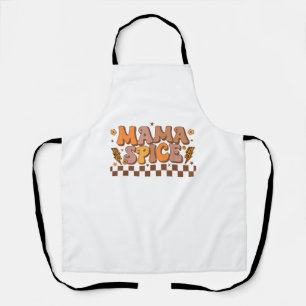 Retro Fall Pumpkin Autumn Thanksgiving Family Mama Apron