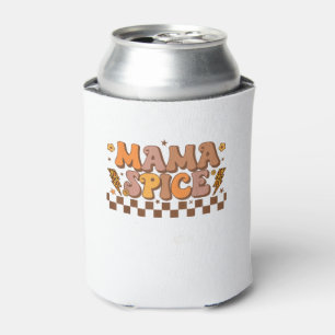 Retro Fall Pumpkin Autumn Thanksgiving Family Mama Can Cooler
