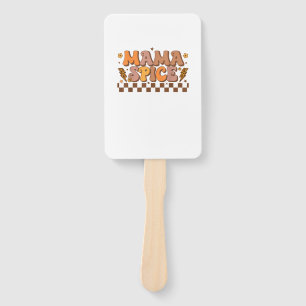 Retro Fall Pumpkin Autumn Thanksgiving Family Mama Hand Fan