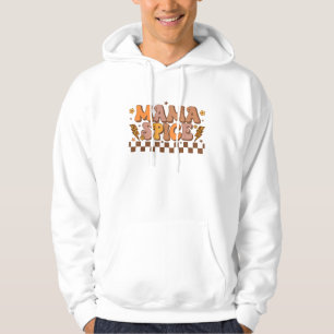 Retro Fall Pumpkin Autumn Thanksgiving Family Mama Hoodie