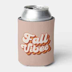 Retro Fall Vibes Can Cooler