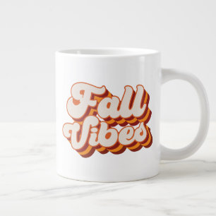 Retro Fall Vibes Large Coffee Mug