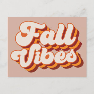 Retro Fall Vibes Postcard