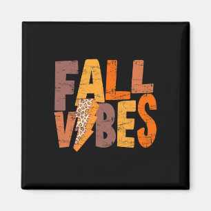 Retro Fall Vibes Pumpkin Season Autumn Men Women  Magnet