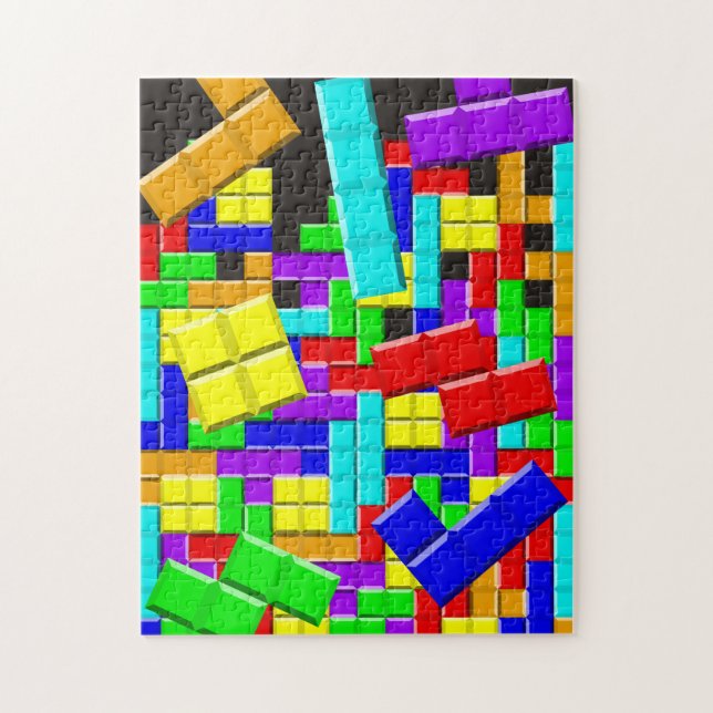 Retro Falling Bricks Arcade Game Puzzle (Vertical)