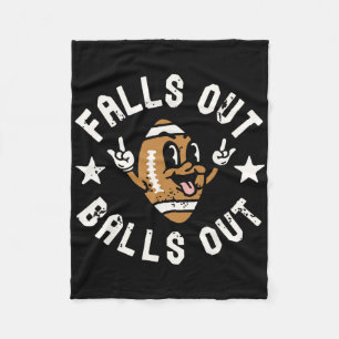 Retro Falls Out Out Footll Vintage Thanksgiving Gi Fleece Blanket