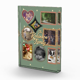 Retro Family 8 Photo Collage CUSTOM Block