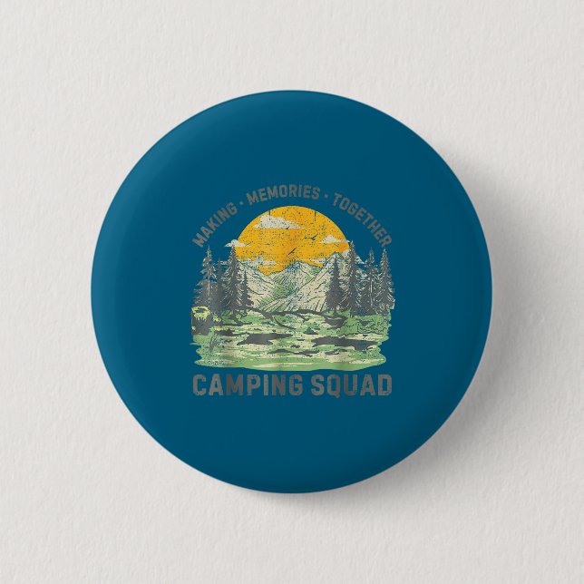 Retro Family Camng Crew Est 2025 Camper Camp Camng 6 Cm Round Badge (Front)