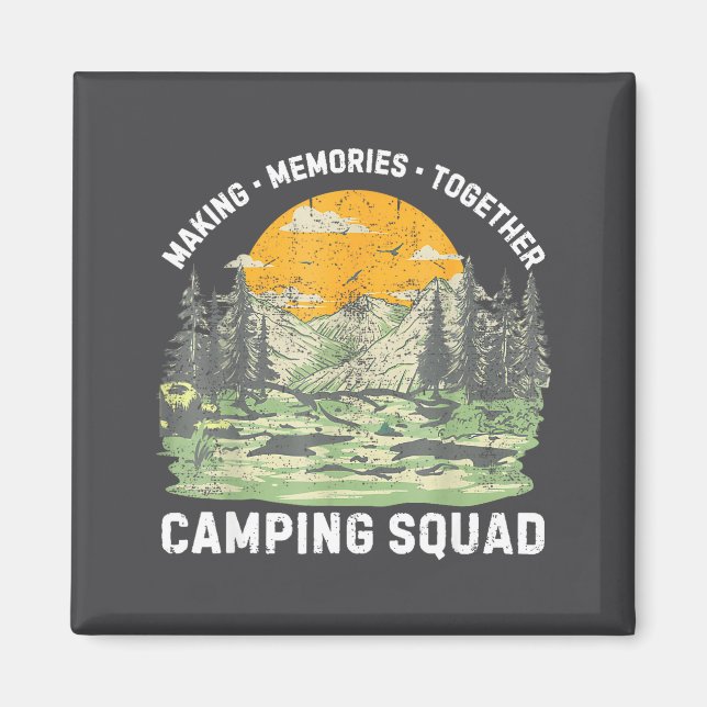 Retro Family Camng Crew Est 2025 Camper Camp Camng Magnet (Front)