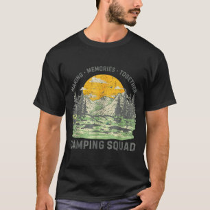 Retro Family Camping Crew Est 2025 Camper Camp Cam T-Shirt