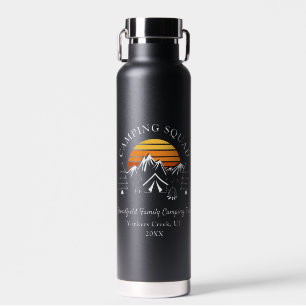 Retro Family Camping Matching Custom Camp Water Bottle