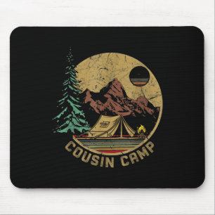 Retro Family Camping Summer Vacation Crew Cousin C Mouse Pad