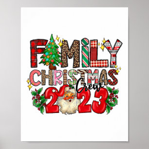 Retro Family Christmas Crew 2023 Matching Family  Poster