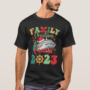 Retro Family Christmas Cruise 2023 Squad Xmas Funn T-Shirt