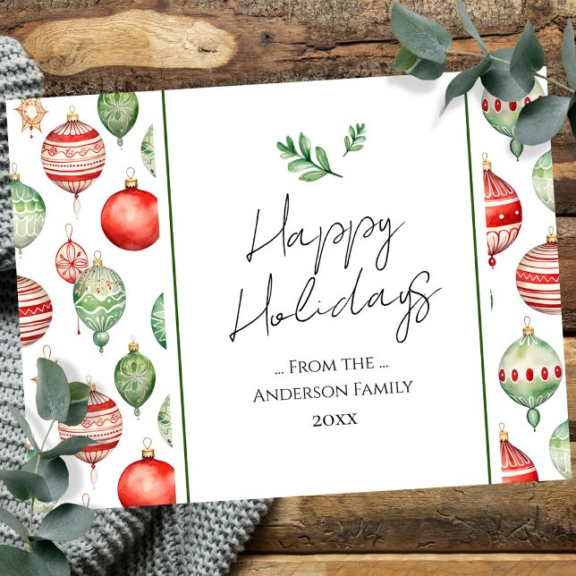 Retro Family Christmas Greetings  Postcard (Creator Uploaded)