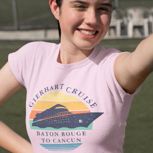 Retro Family Cruise Trip Matching Vacation T-Shirt