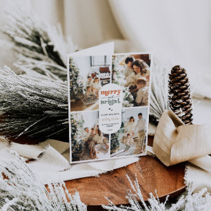 Retro Family Photo Christmas Holiday Card