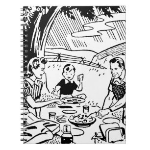 Retro Family Picnic Notebook