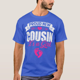 Retro Family Proud New Cousin It's A Girl Gender R T-Shirt