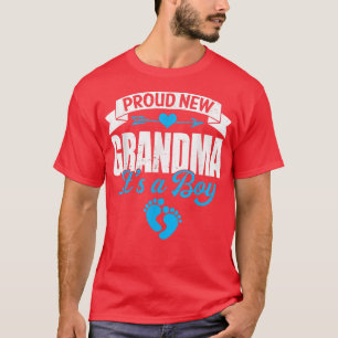 Retro Family Proud New Grandma It's A Boy Gender R T-Shirt