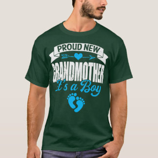 Retro Family Proud New Grandmother It's A Boy Gend T-Shirt