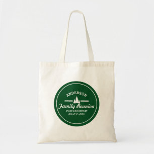 Retro Family Reunion or Trip   Rustic Pine Trees Tote Bag
