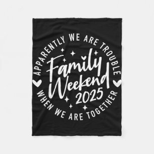 Retro family weekend 2025 matching family summer fleece blanket