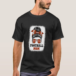 Retro Fantasy Football Mum Life Game Day Bleached  T-Shirt