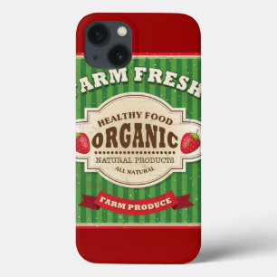 Retro Farm Fresh Poster Design iPhone 13 Case