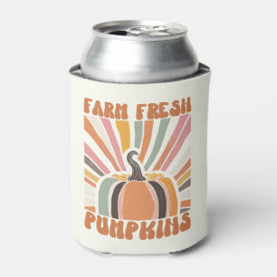 Retro Farm Fresh Pumpkins Can Cooler