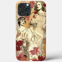 Retro Fashion Floral Background iPhone / iPad case