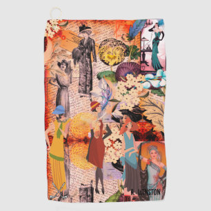 Retro Fashion Ladies Personalised Golf Towel