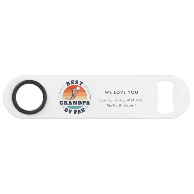 Retro Fathers Day Best Grandpa By Par Golf Custom (Front (Horizontal))