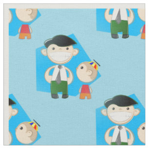 retro fathers day fabric