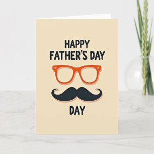 Retro Fathers Day Face Card