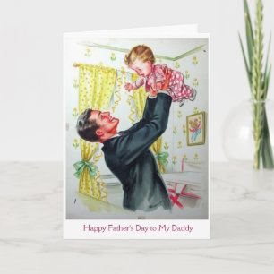 Retro Father's Day - From His Baby Daughter, Card