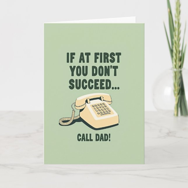 Retro Fathers Day Phone Card (Front)