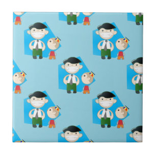 retro fathers day tile