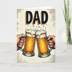 Retro Fathers Day Toast Card