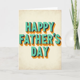 Retro Fathers Day Type Card