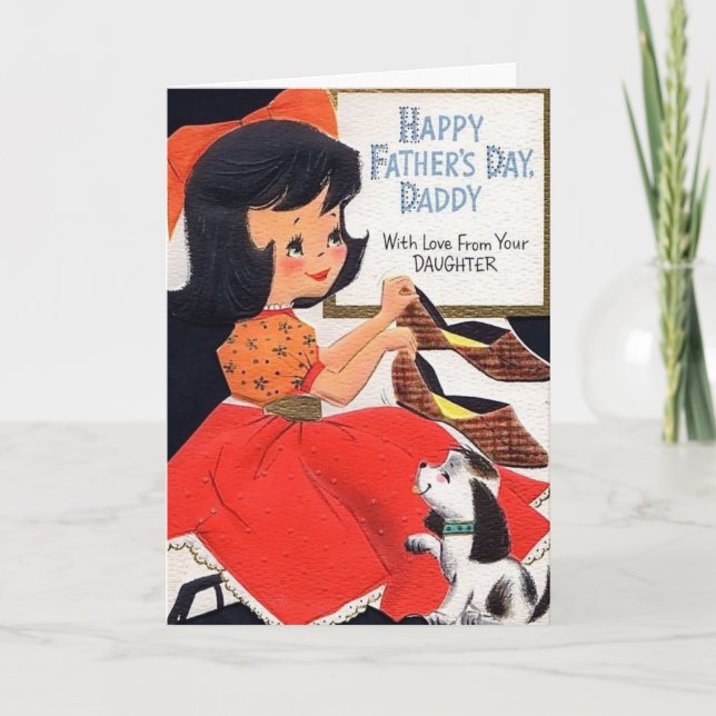 Retro Father's Day - With Love from Daughter, Card (Front)