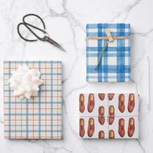 Retro Father's Day Wrapping Paper Sheet