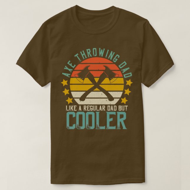 Retro Fatherx27s Day Axe Throwing Dad Like A Regul T-Shirt (Design Front)