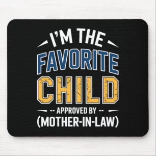 Retro Favourite Child Mother In Law Approved Mouse Pad