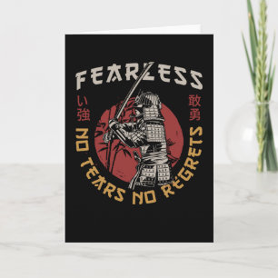Retro Fearless Samurai - Samurai Quote Card